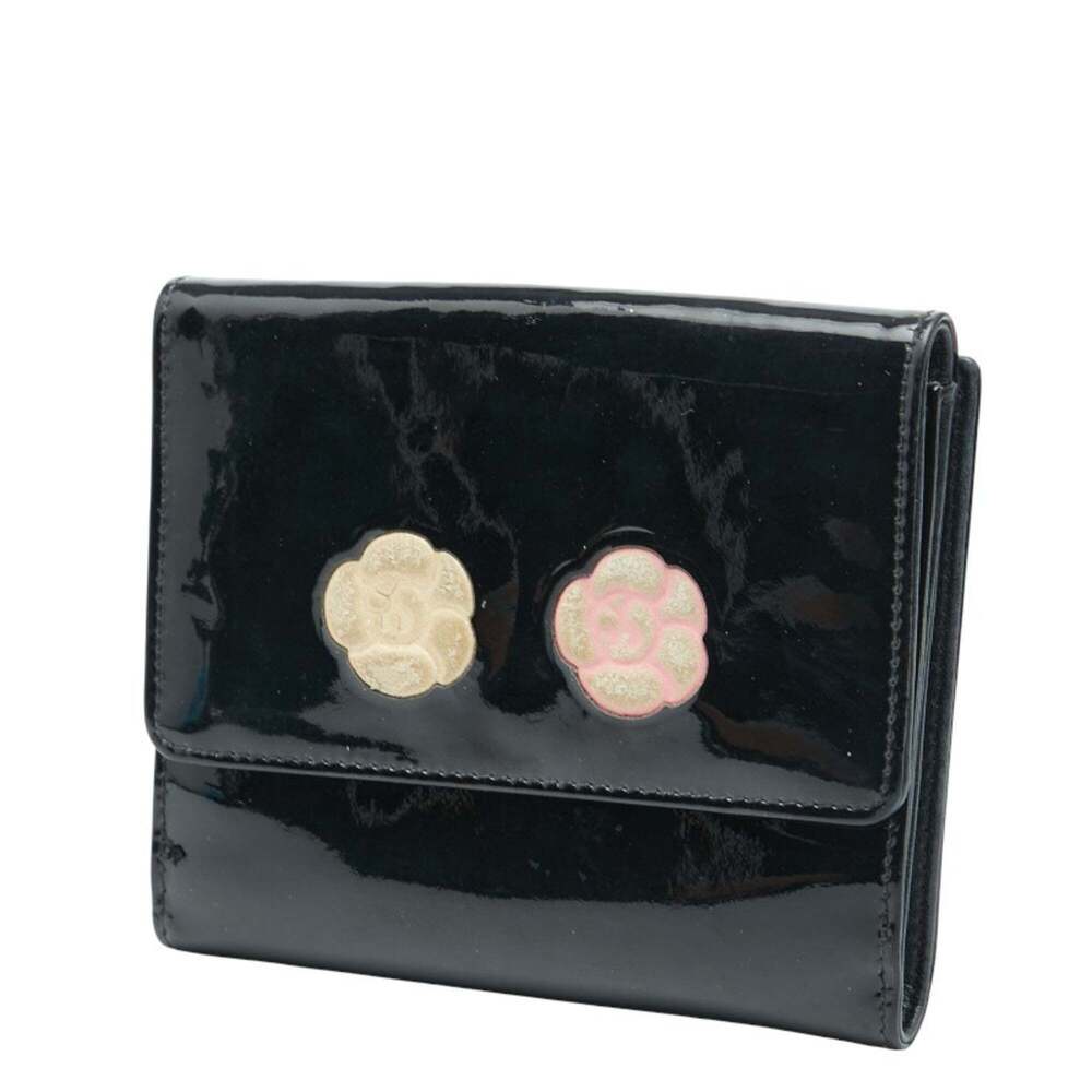 CHANEL Black Leather Logo Wallet - Picture 2 of 10